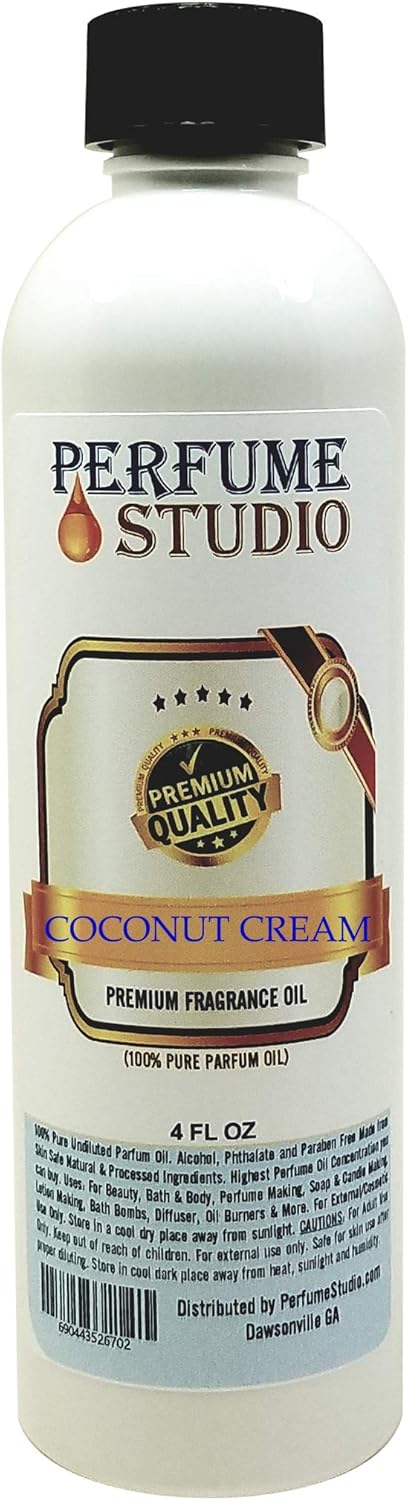 Creme Brulee Perfume Fragrance Oil - Use for Making Candle, Soap, Lotion, Incense, Bath Bomb, Diffusers, Plug in Refills, Oil Burners. Premium Quality Undiluted Pure Perfume Oil (Creme Brulee 4oz)