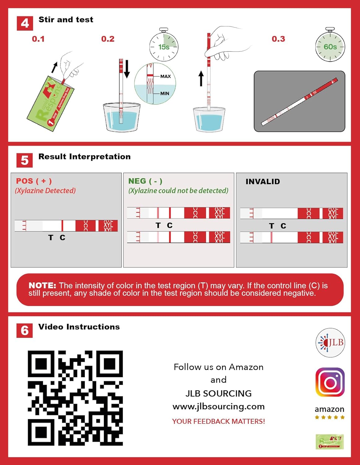 Rapid Response 2.0 Xylazine Test Strips – Detects Xylazine in Liquid & Powder Including Cocaine – Fast, Accurate, and Easy to Use, Harm Reduction & Overdose Prevention (100 Pack)