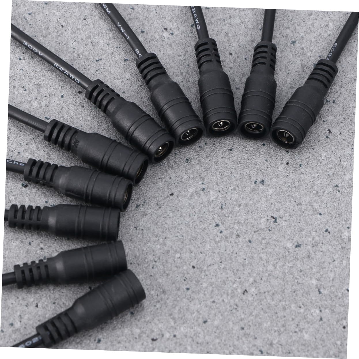 LIFKICH CCTV Camera Power Adapter Connector 12v Dc Female Power Jack 5.5mm x 2.1mm Pigtail Cable Set for Security Cameras