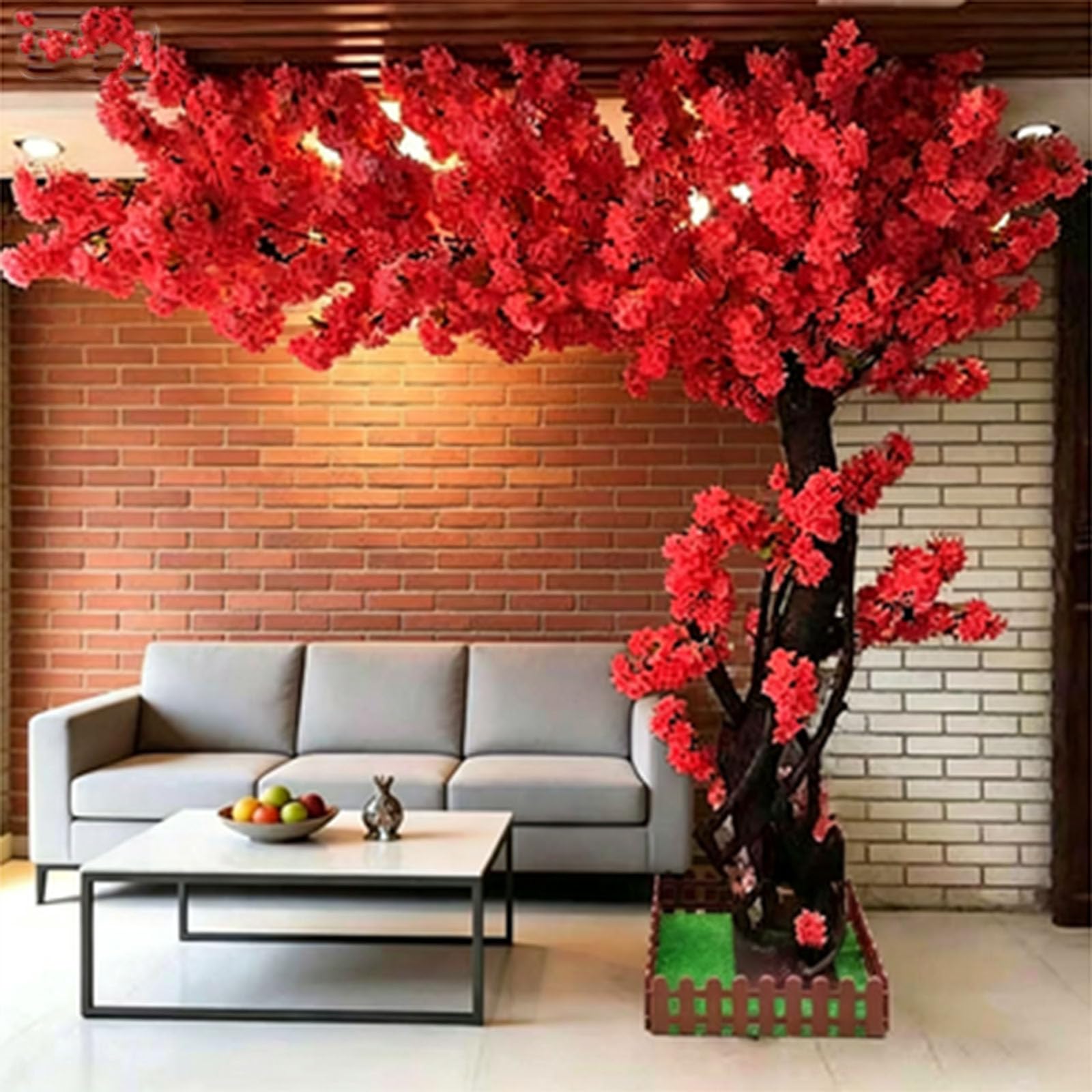 Artificial Cherry Blossom Tree Handmade Light Pink Cherry Tree with Blossom Branches Fake Vines Flowers For Home Wedding Party Garden Christmas Decoration,003,160cm*150cm