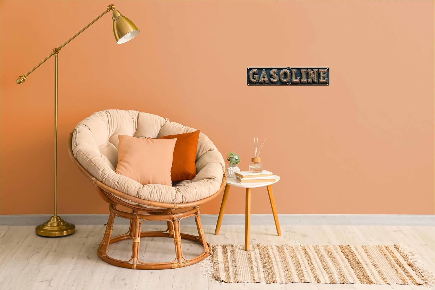 Vintage Tin Gasoline Sign Retro Metal Sign Suitable For Street Shop Garage Gas Station - Multi-Purpose For Indoor/Outdoor Use Plaque 4x16 Inch image 5