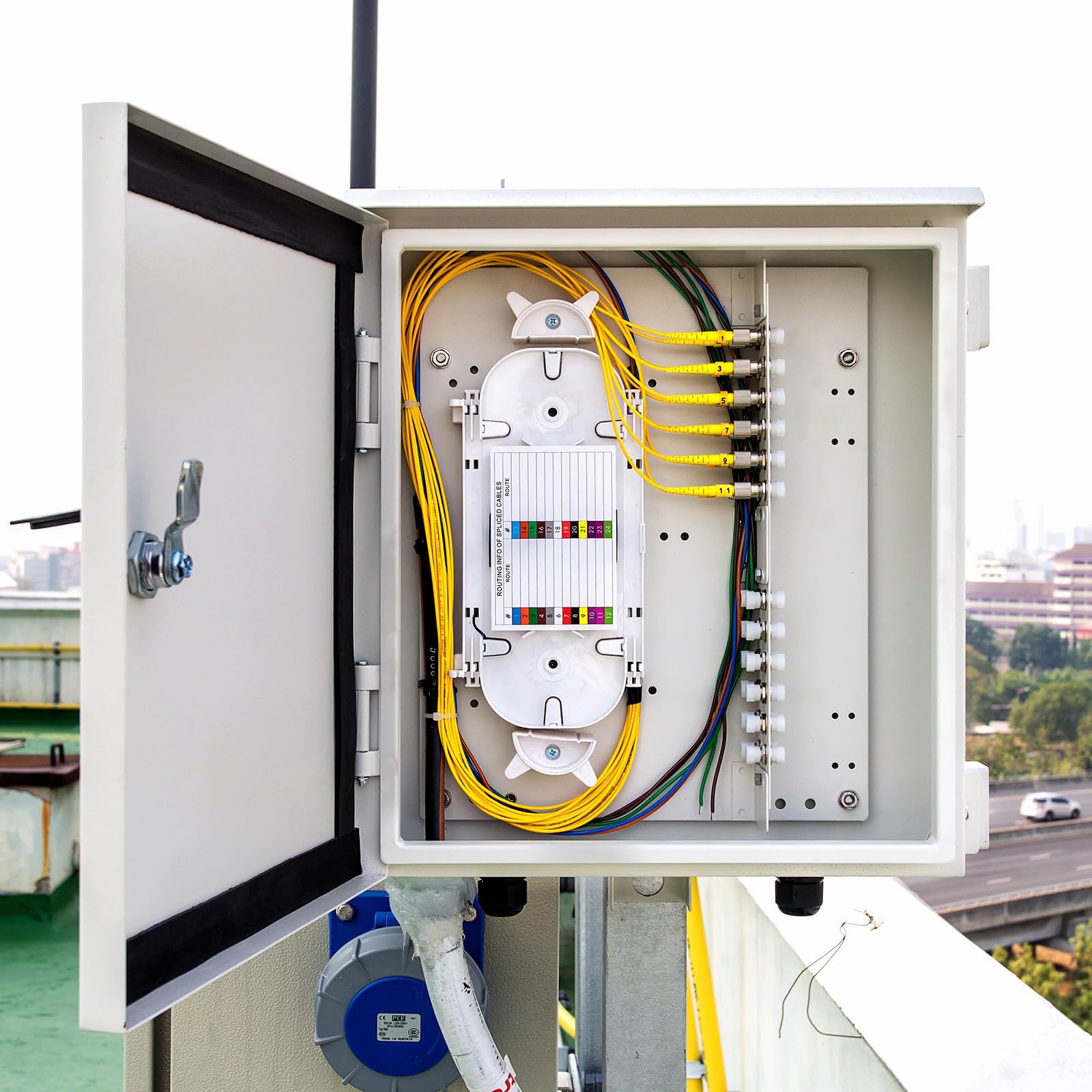 QUARKZMAN Łącznik światłowodowy SC/UPC Single Mode Simplex adapter światłowodowy wtyczka światłowodowa do sieci Internet, opakowanie 10 szt