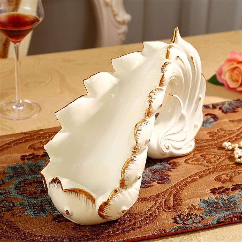 Style Wine Cabinet Decorations Light Wine Rack Ceramic Crafts Creative Wine Care Wine Bottle Rack Table Decoration Storage Rack (Color : Creamy-white Size : One size)