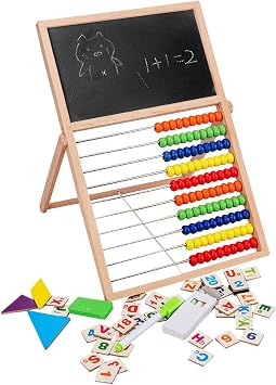 Abacus Math Games, Colorful Abacus Math Toys Math Counting Toy - Innovative Earty Education Toys Preschool Learning Toys Montessori Calculation Stand for Kids, Wooden Drawing Board, Addition and