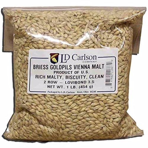 Miniatura 16 de Briess 26-QVZH-HVSI Grain U.S. Brewers Malta para elaboración de cerveza y elaboración casera 1 libra (2 hileras de cerveceros), marrón