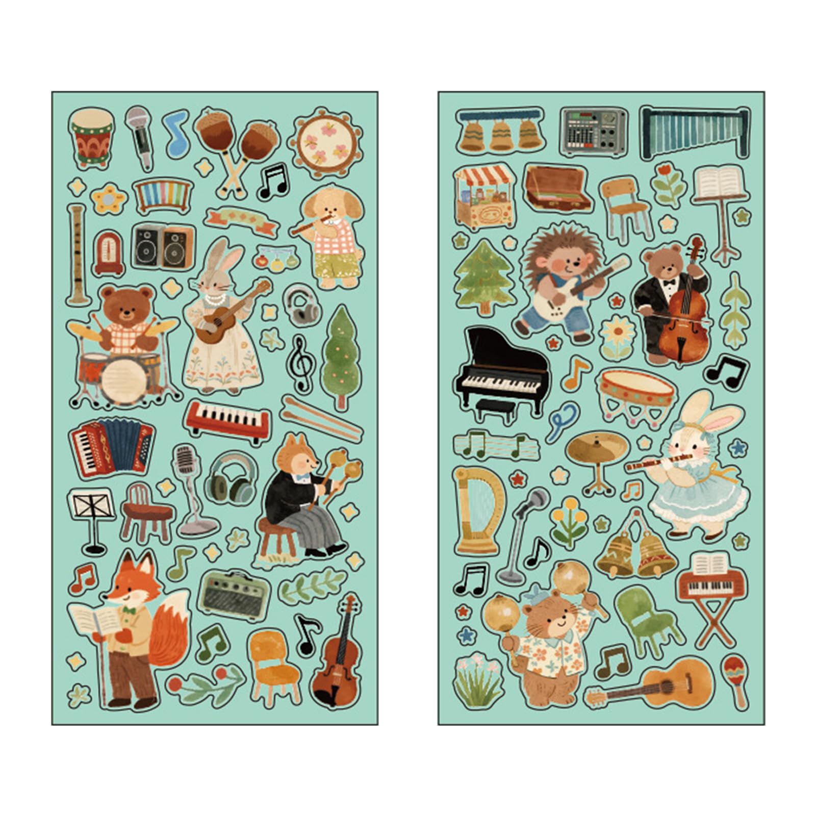 ordinarYone PET Decorative Sticker, Lovely Waterproof Sticker Set for Scrapbook Diary Journaling Planner Diys Craft Album
