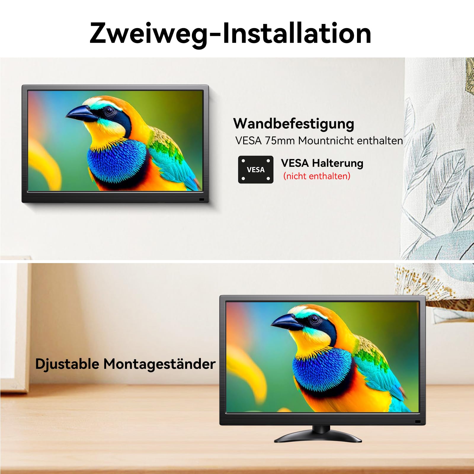 14 Zoll Touchscreen Tragbarer Monitor 1080P 99% sRGB IPS/HDR/USB-C/HDMI PC-Bildschirm für Gaming, Video und Arbeiten