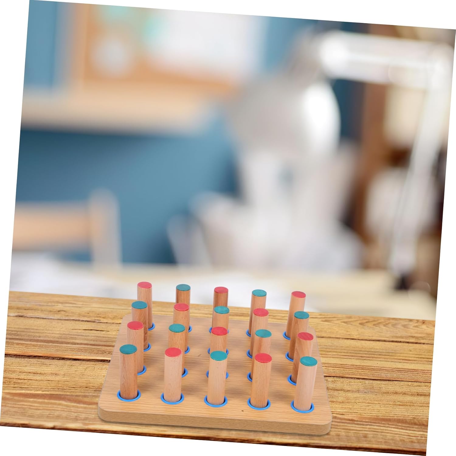 POPETPOP Wooden Pegboard for Finger Flexibility and Dexterity Hand Rehabilitation Exercise Board for Coordination Improvement Homes Clinics and Therapy Centers