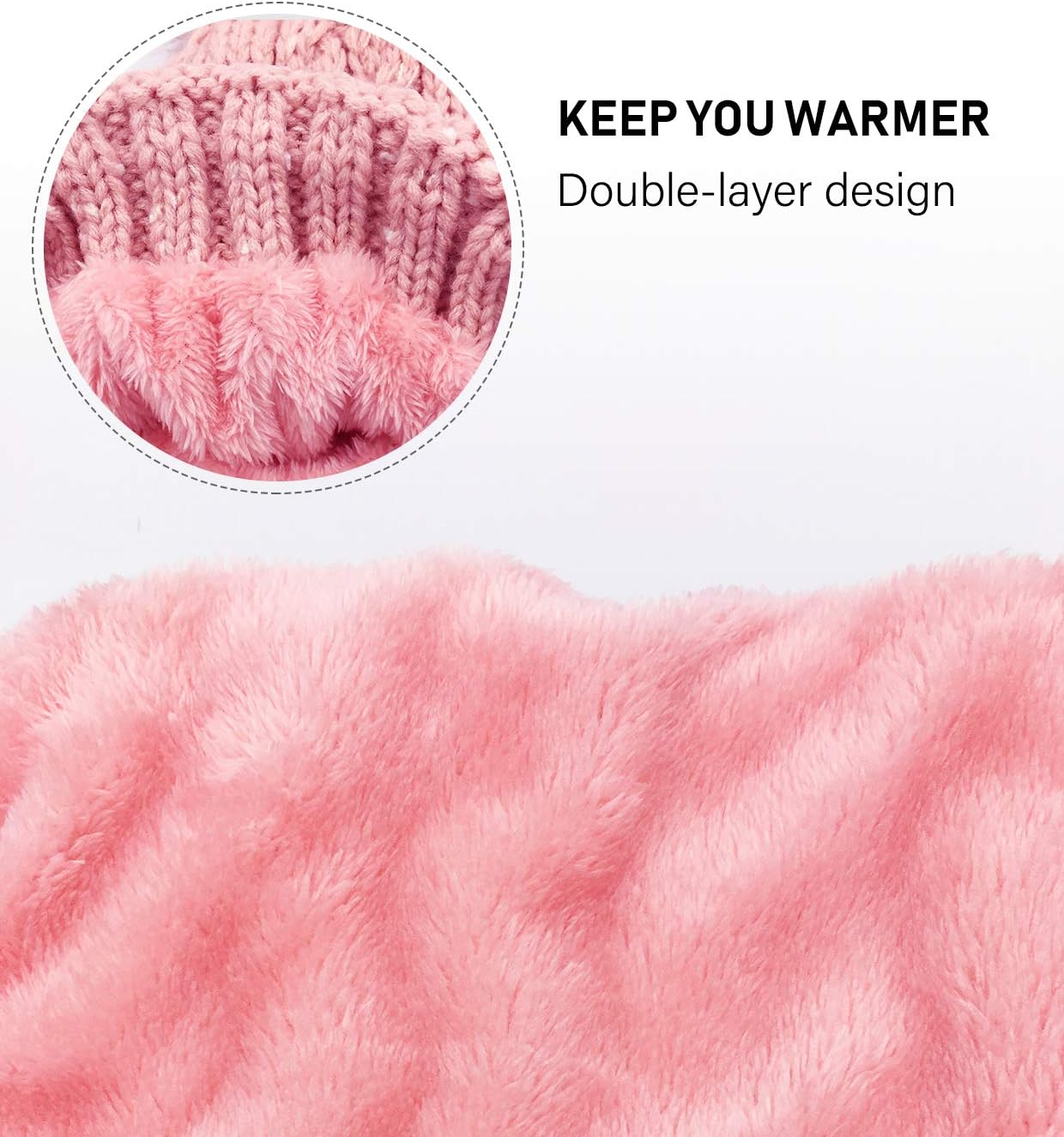 Ohjijinn Anime Pink Beanie - Cute Kawaii Knit Hat Angola