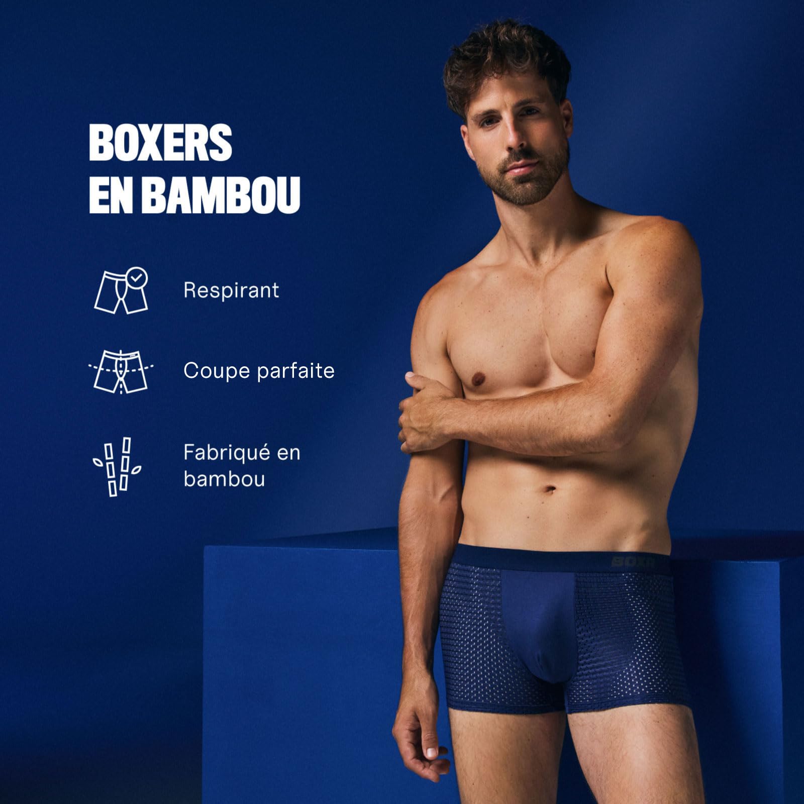 BOXR Underwear Set di 4 boxer in bambù da uomo, ultra morbido, comfort ottimale, S-3XL