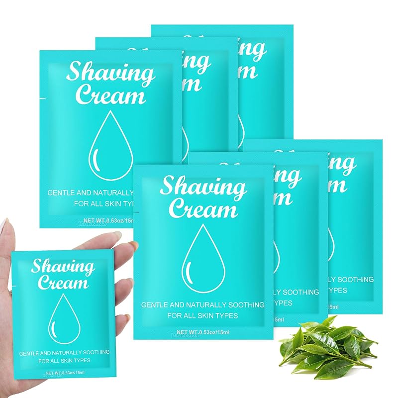 Creme de barbear feminino fafortune com chá verde, 15 mL, pacote com 10