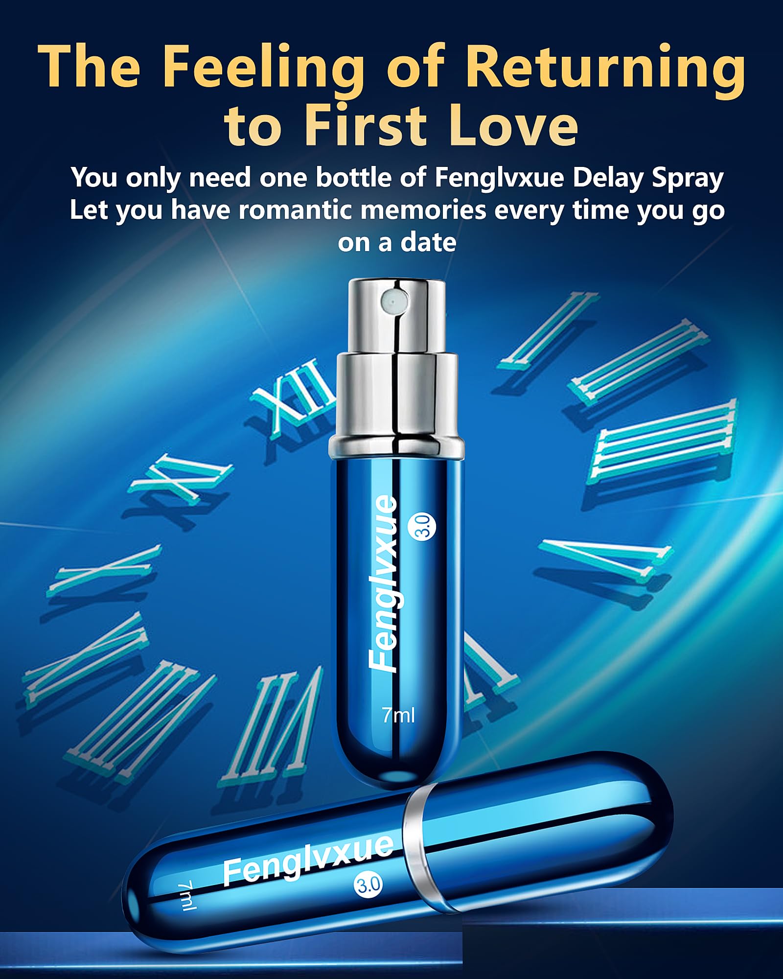 Spray Retardante para Hombres, Spray para Mejorar el Rendimiento y Durar Más Tiempo, tecnología de tercera generación 3.0, 0.24 oz (7 ml)