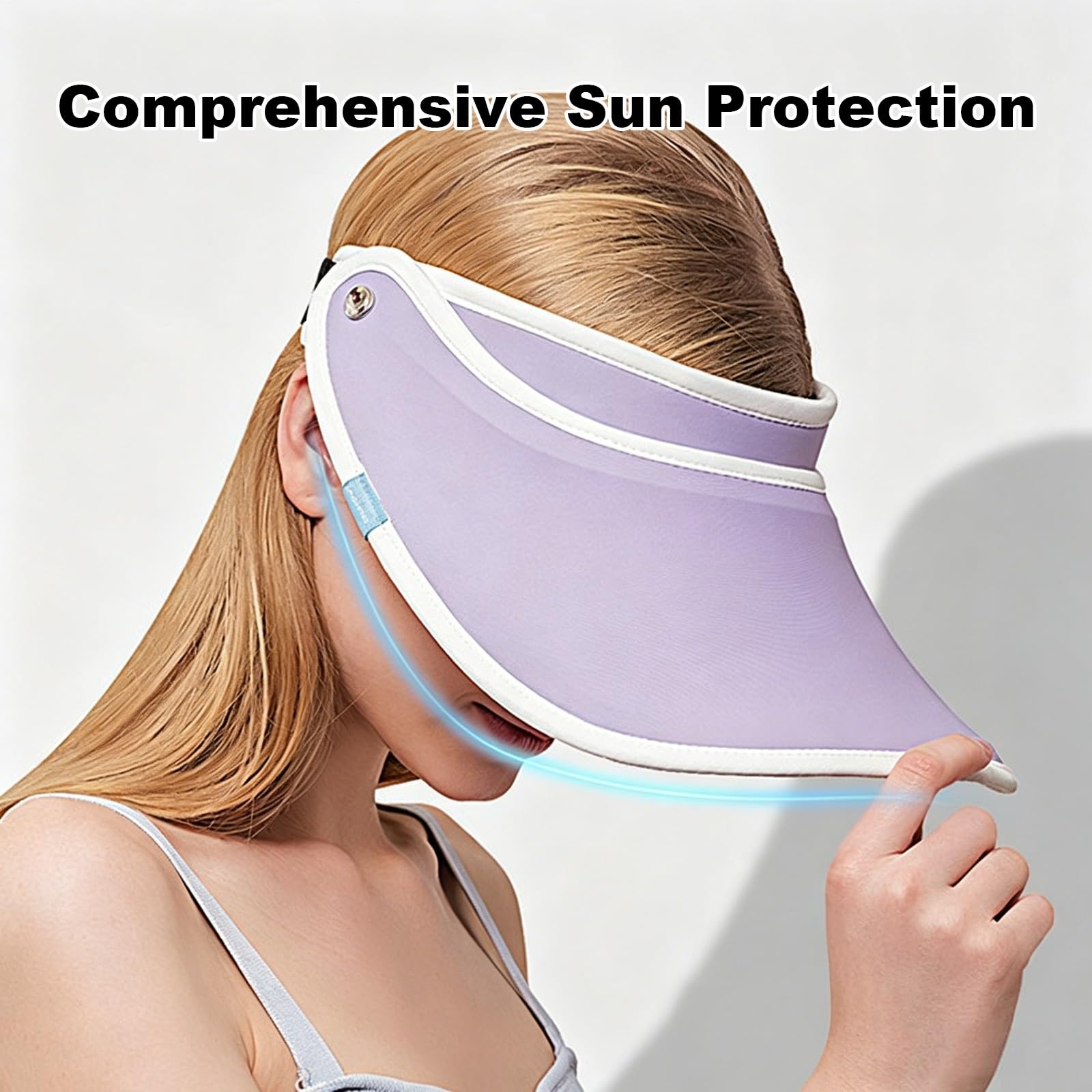 Visera Solar Transpirable Que Absorbe La Humedad, Visera Deportiva for Mujer, Ajuste Ligero y Ajustable