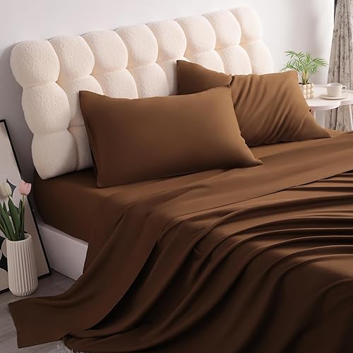 Vista 150 de NTBAY Juego de sábanas de 3 piezas, 100% microfibra tamaño individual, 1800 hilos, súper suave y acogedor, resistente a las arrugas, a la Aqua