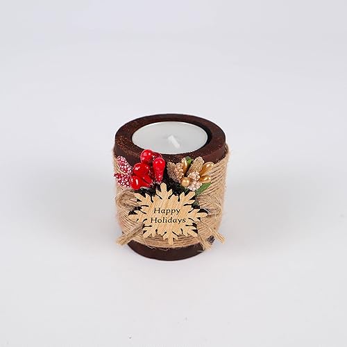 Vista 93 de HTF - Juego de 10 portavelas de madera para decoración de baby shower, regalos de revelación de género, portavelas de madera para baby shower Marrón