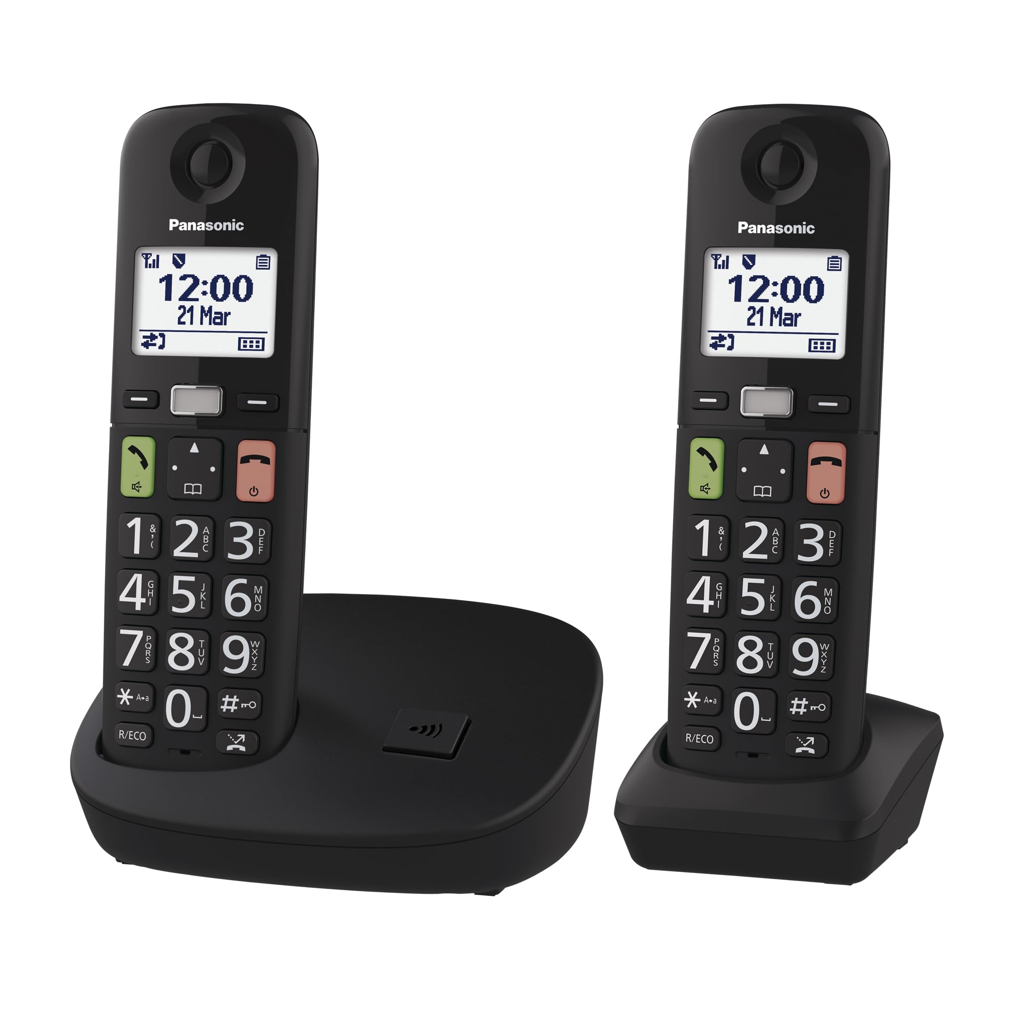Panasonic KX-TGU110EXB Teléfono Inalámbrico Digital, Unidad Base y 1 Auriculares, Pantalla LCD, Botones Grandes, Llamada Favorita, Compatible con Audífonos, Negro — view 12