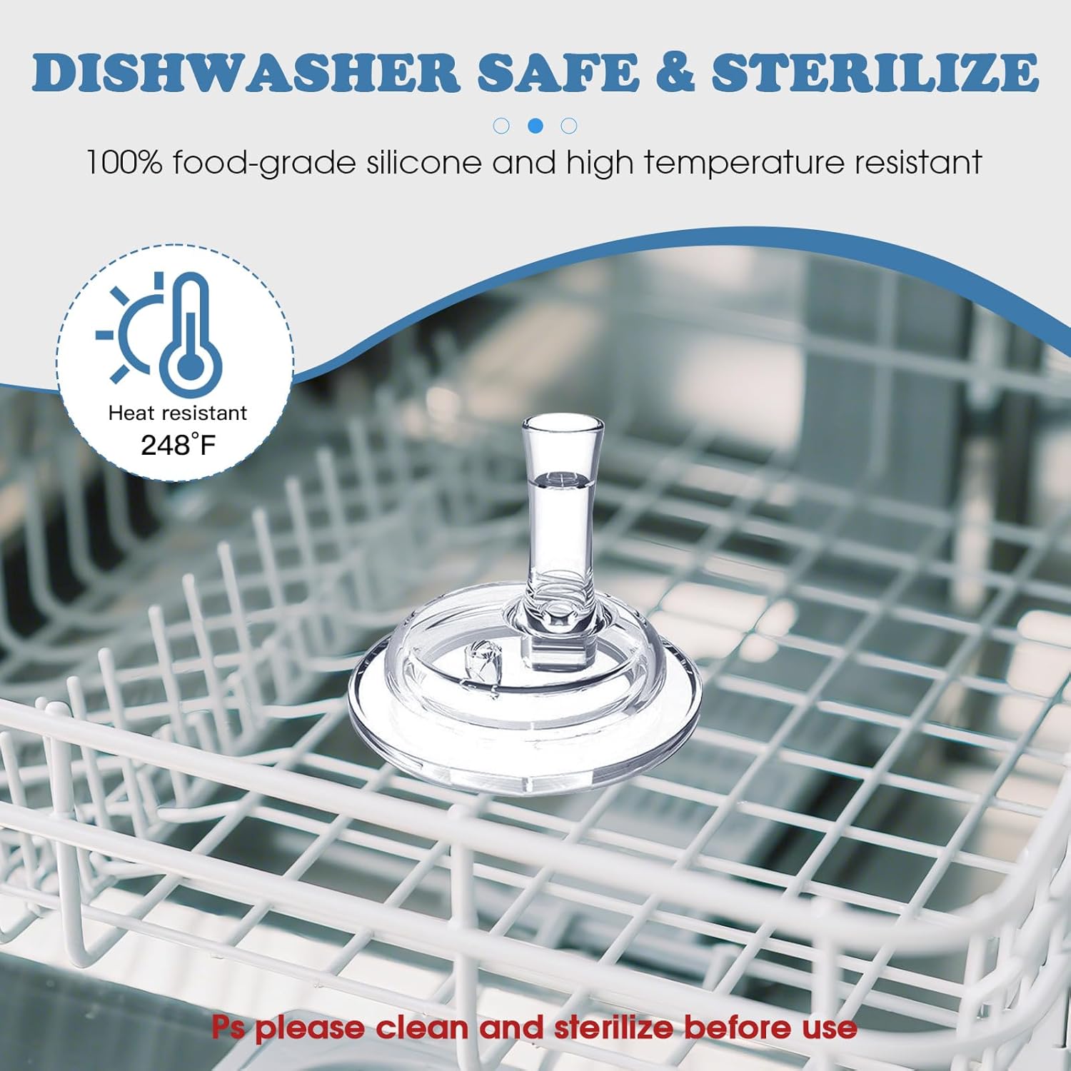 Straw Sippy Cup Conversion Kit for Dr Brown Narrow Nack Baby Bottles, Soft top and Weighted Ball Transition Cup Kit with Handles, Set of 4 - Image 7