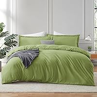 Vista 41 de Hearth & Harbor Funda de edredón de color blanco roto tamaño King: juego de funda de edredón de 3 piezas, fundas de edredón suaves de doble