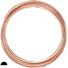 10 Gauge, 99.9% Pure Copper Wire Half Round Dead Soft CDA #110 Made in USA - 1 Ounce 4FT by CRAFT WIRE