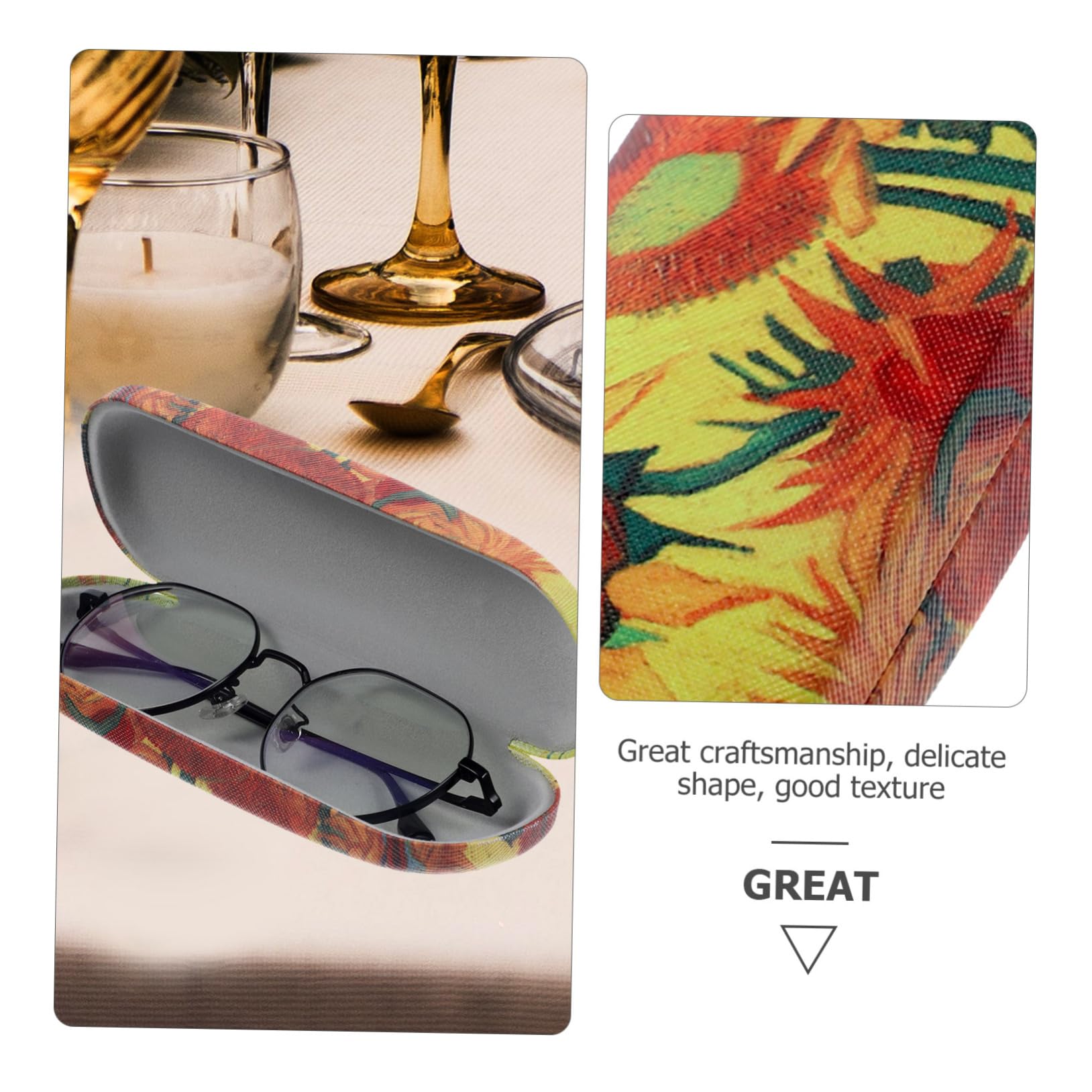 Brillenetui Brillenaufbewahrung Fall Brillen-organizer Gläser Faltbar Sonnenbrille Reisen Gänseblümchen Sonnenbrillen Brillenlager Pu