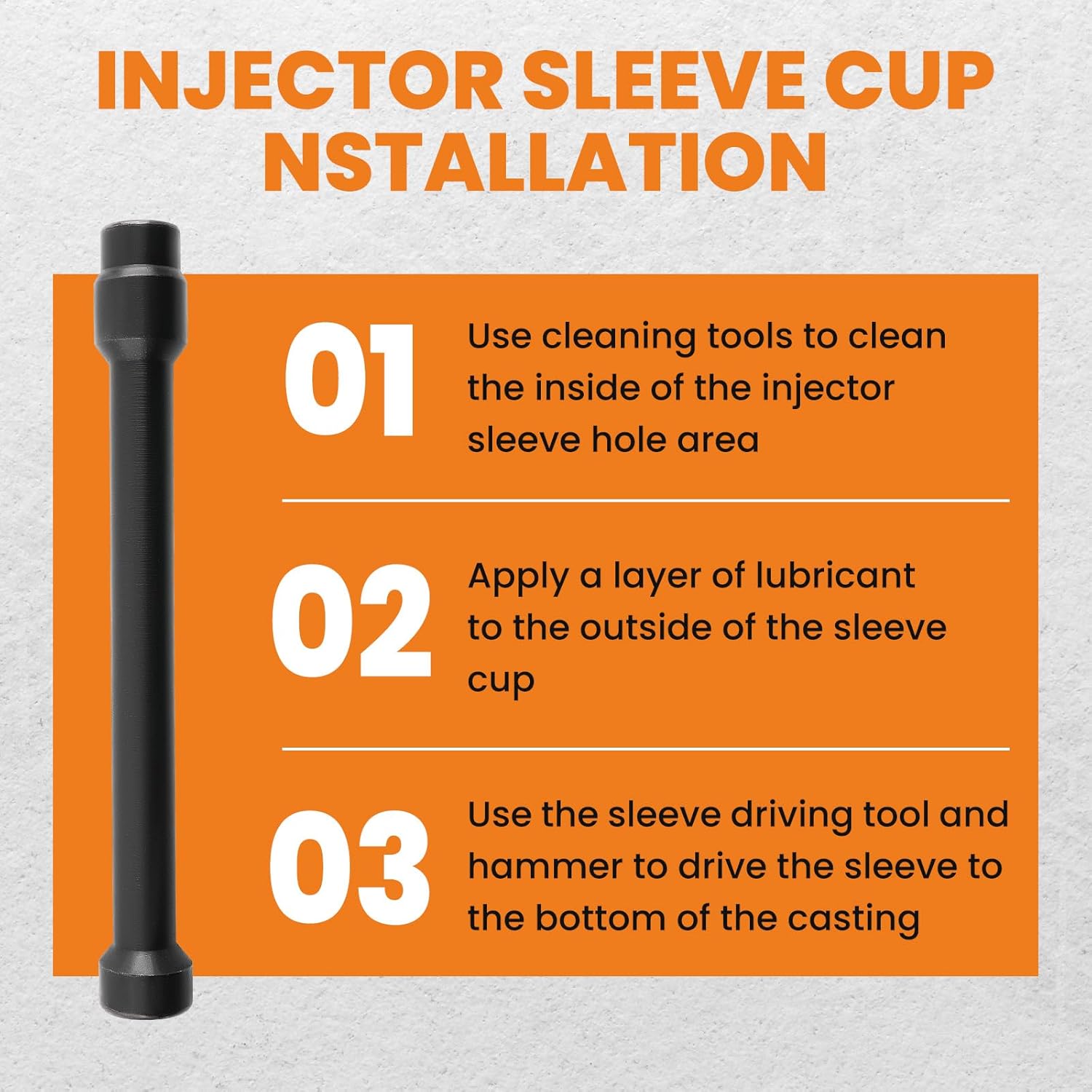 maXpeedingrods Injector Sleeve Cup Removal Installation Tool with Parts Kit for Caterpillar 3126 / 3216B for Cat C7 C9 with Style HUEI injectors