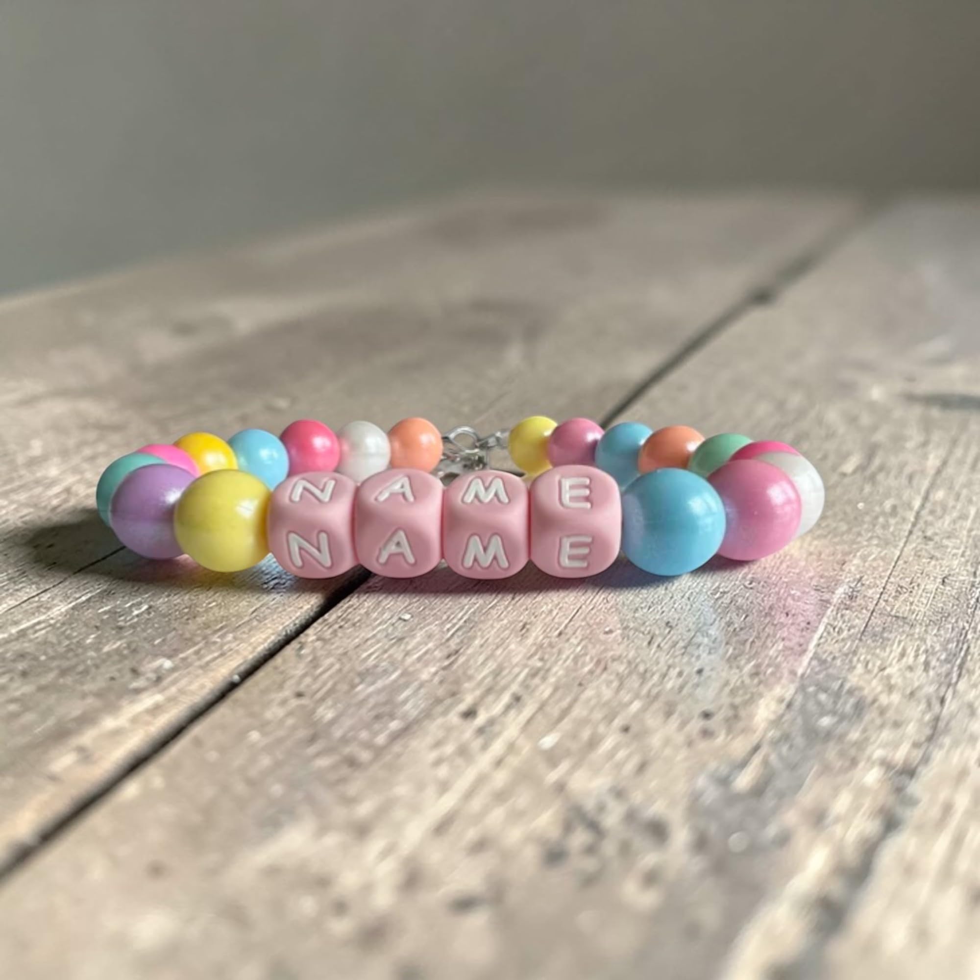 Collare per cani con perline in silicone personalizzato con nome, gioiello per animali domestici, collana per cani color caramella, braccialetto dell'amicizia, regalo per cani, gatti, amanti degli