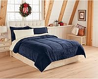 Vista 7 de BrylaneHome BH Studio - Edredón de microfibra de felpa, tamaño King, color azul Carolina