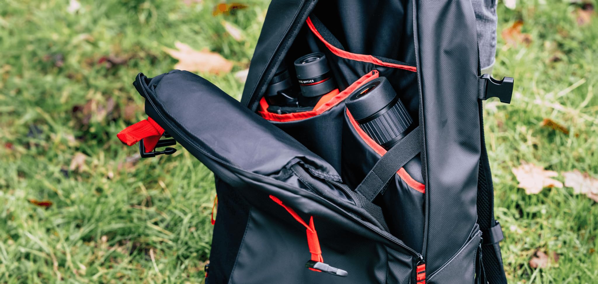 Kite Optics Zaino AVIA 26, adatto per treppiede, binocolo e cannocchiale, modulare per fotografia all'aperto e birdwatching