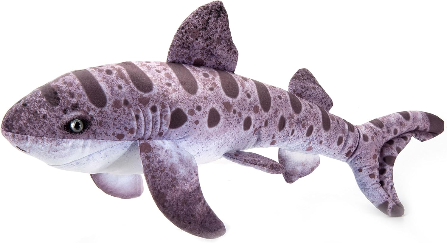 The Petting Zoo Leopard Shark Stuffed Animal Plushie, Gifts for Kids, Wild Onez Sealife Animals, Purple Shark Plush Toy, 26 inches