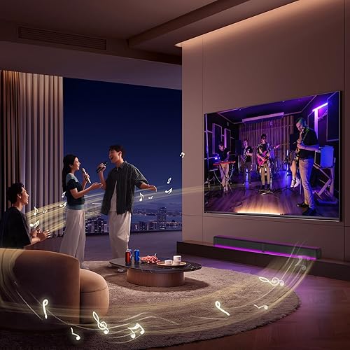 Miniatura 18 de Barra de sonido, altavoces de graves para Smart TV con subwoofer dual sistema de sonido envolvente 3D, barra de sonido de audio de cine en casa