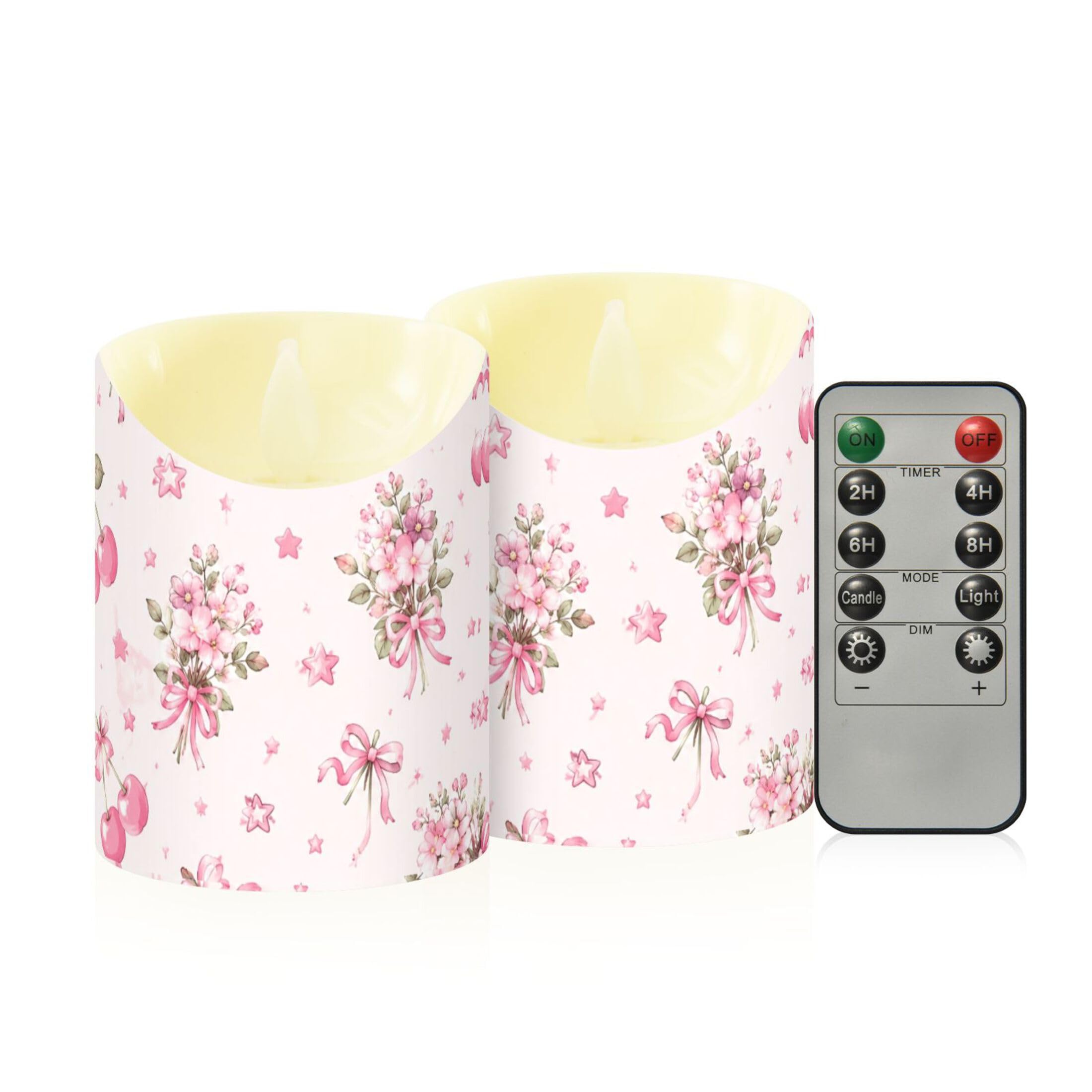 Kutsu Flameless Candles Set of 2, Battery Operated LED Flickering Candles