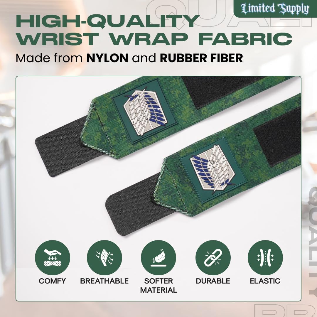 2 Set Anime Lever Belt and 24" Wrist Wraps - Heavy Duty 10mm Weight Lifting Belt Back Support Powerlifting Straps Gym Workout