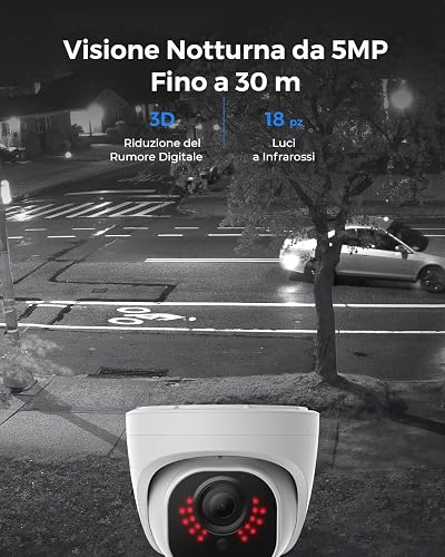 Reolink 5MP Telecamera Esterno PoE, Rilevamento di Uomo/Veicolo/Animale, Visione Notturna IR 30 metri, Videocamera Sorveglianza Esterno Impermeabile IP67, Audio, Slot per Scheda microSD, RLC-520A - 3