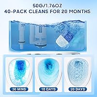Vista 2 de KIISIISO Toilet Bowl Cleaners 40 PACK,Long-Lasting Toilet Bowl Cleaner Tablets with Sustained-Release Technology Against Tough Stains,Automatic
