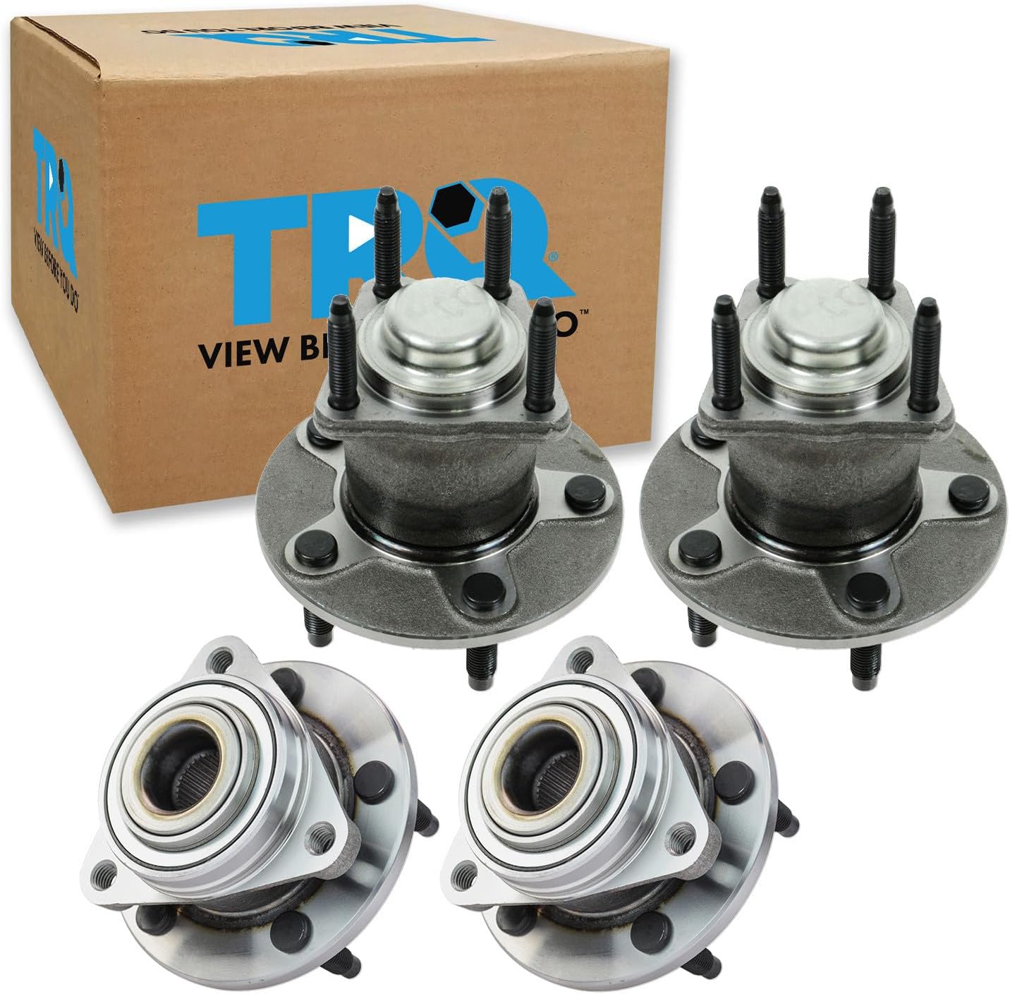 TRQ 2 Piece Wheel Bearing & Hub Assembly Set Compatible with 2006-2007 Chevrolet HHR