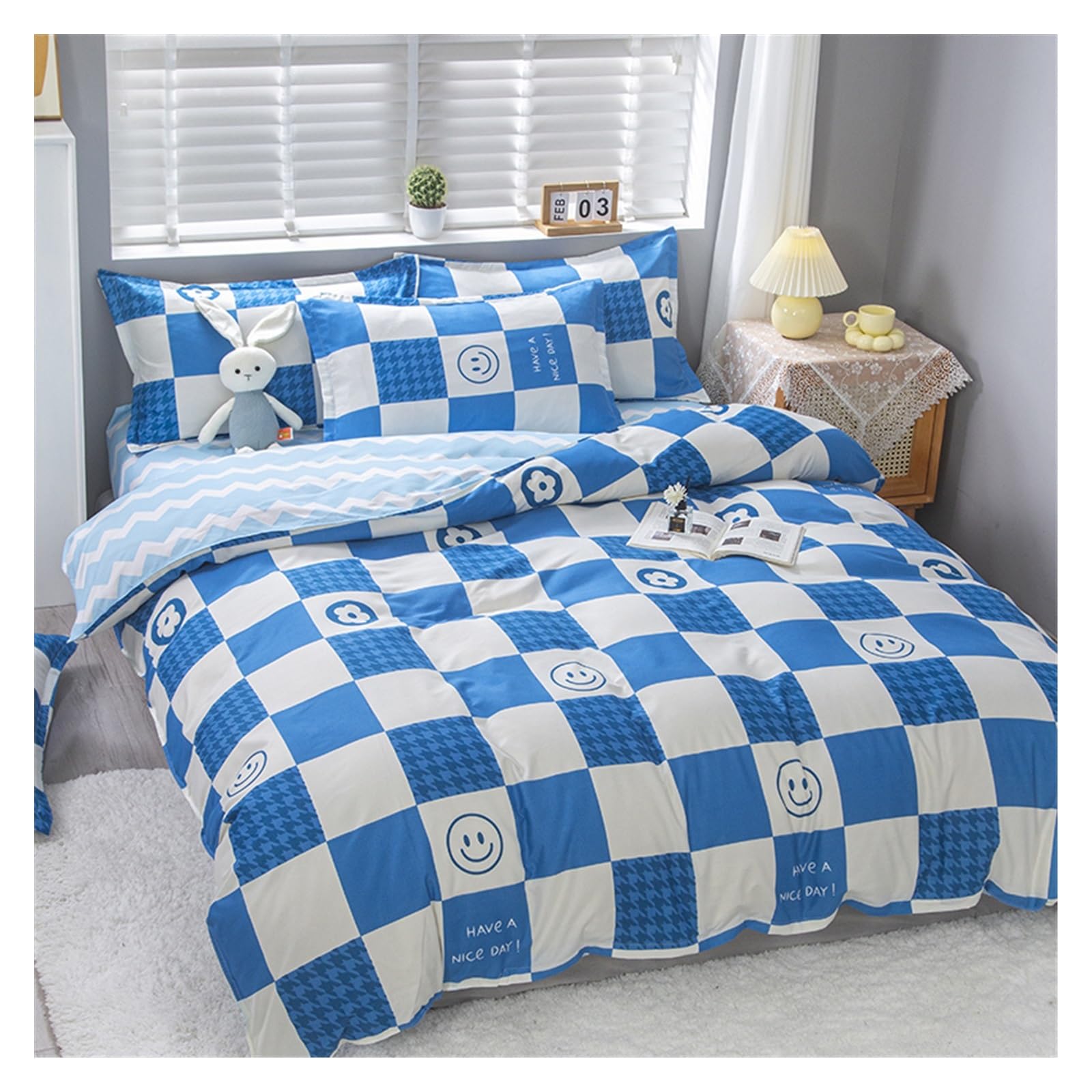 Housse de couette sans taie motif Qipange pour protéger efficacement votre literie
