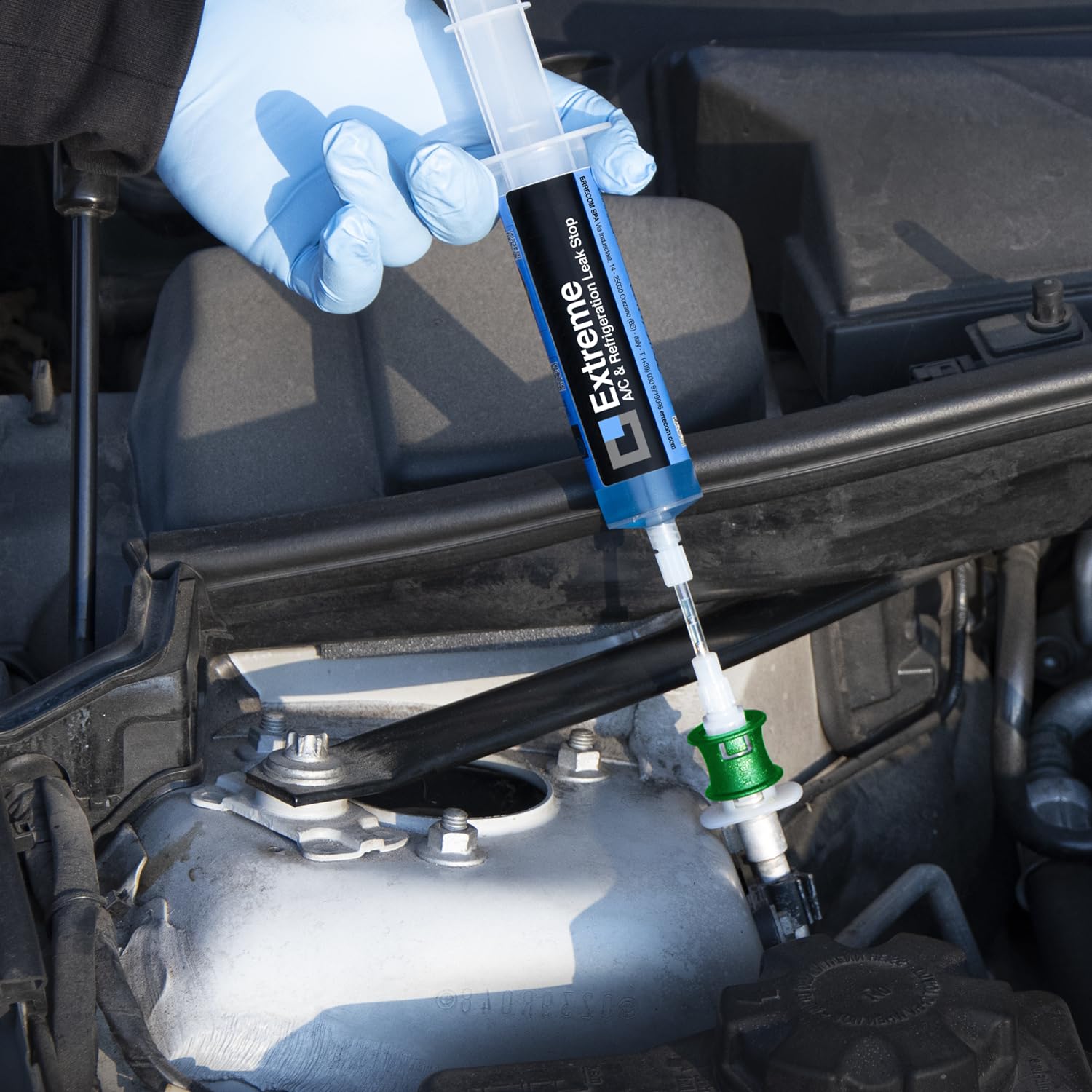 ERRECOM Extreme – 30 ml, Uszczelniacz do Samochodowych Układów Klimatyzacji z Czynnikiem Chłodniczym R1234yf, zawiera Adapter do Zaworu Niskiego Ciśnienia R1234yf