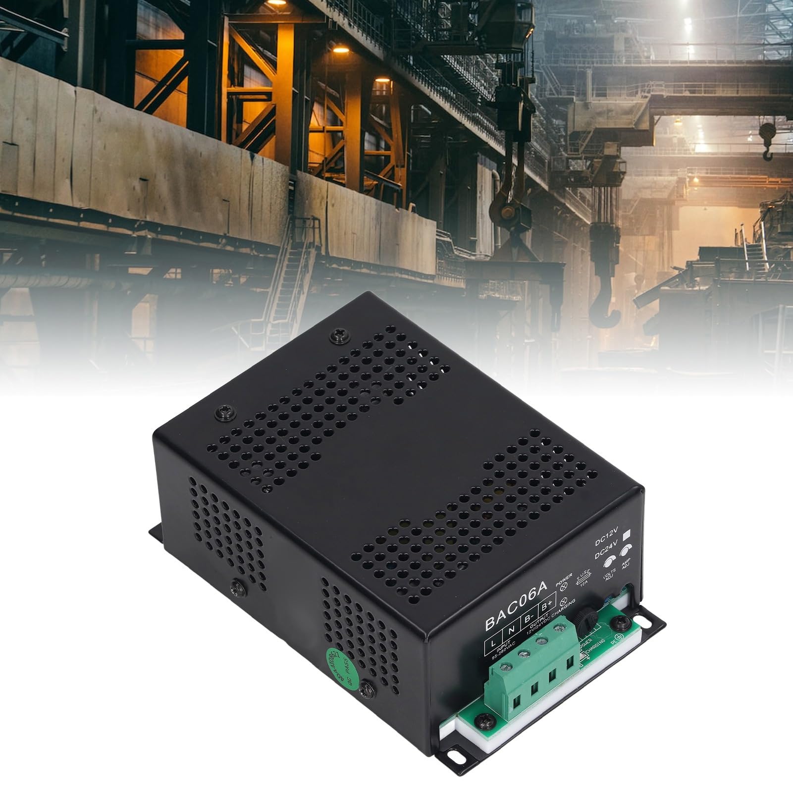 Alimentatore Switching con Ampio Range di Ingresso CA - Caricabatteria per Generatore 6A 85W con Display LED - Modulo di Ricarica Automatica Intelligente per Sistemi Genset - (12V)