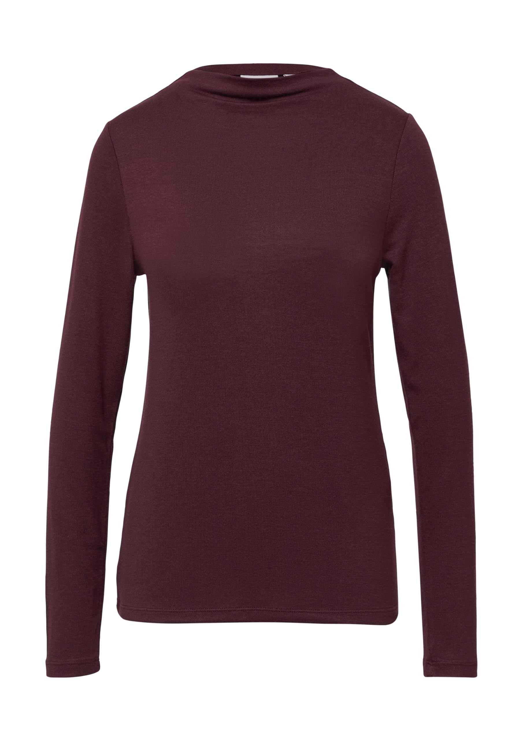 Comma Langarmshirt mit angedeutetem Kragen