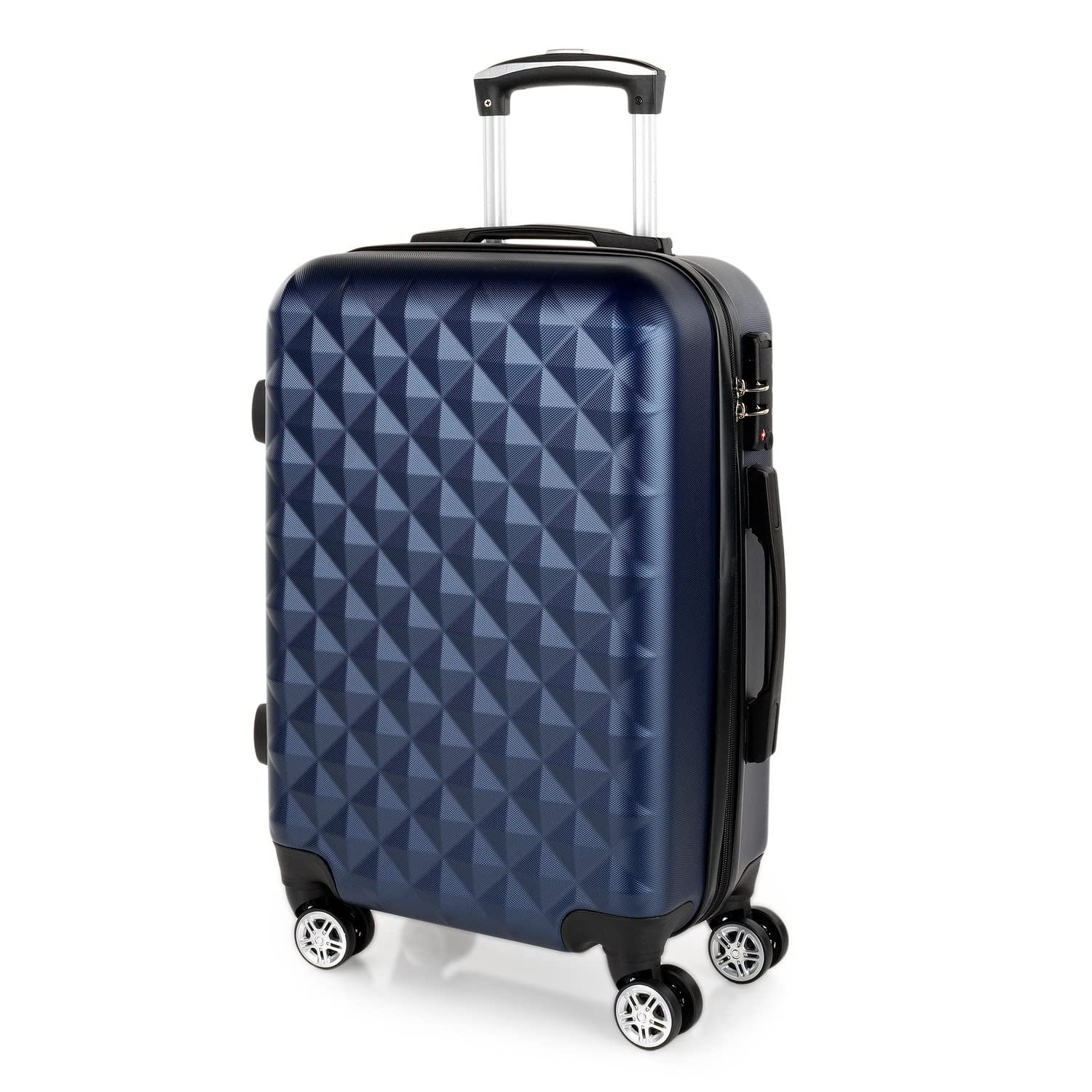 ITACA - Maleta de Cabina 55x40x20 - Maletas De Viaje Cabina Rígidas Trolley con 4 Ruedas Dobles para Avion Ligera Equipaje De Mano Candado de Combinacion TSA. Compatible Ryanair, Azul