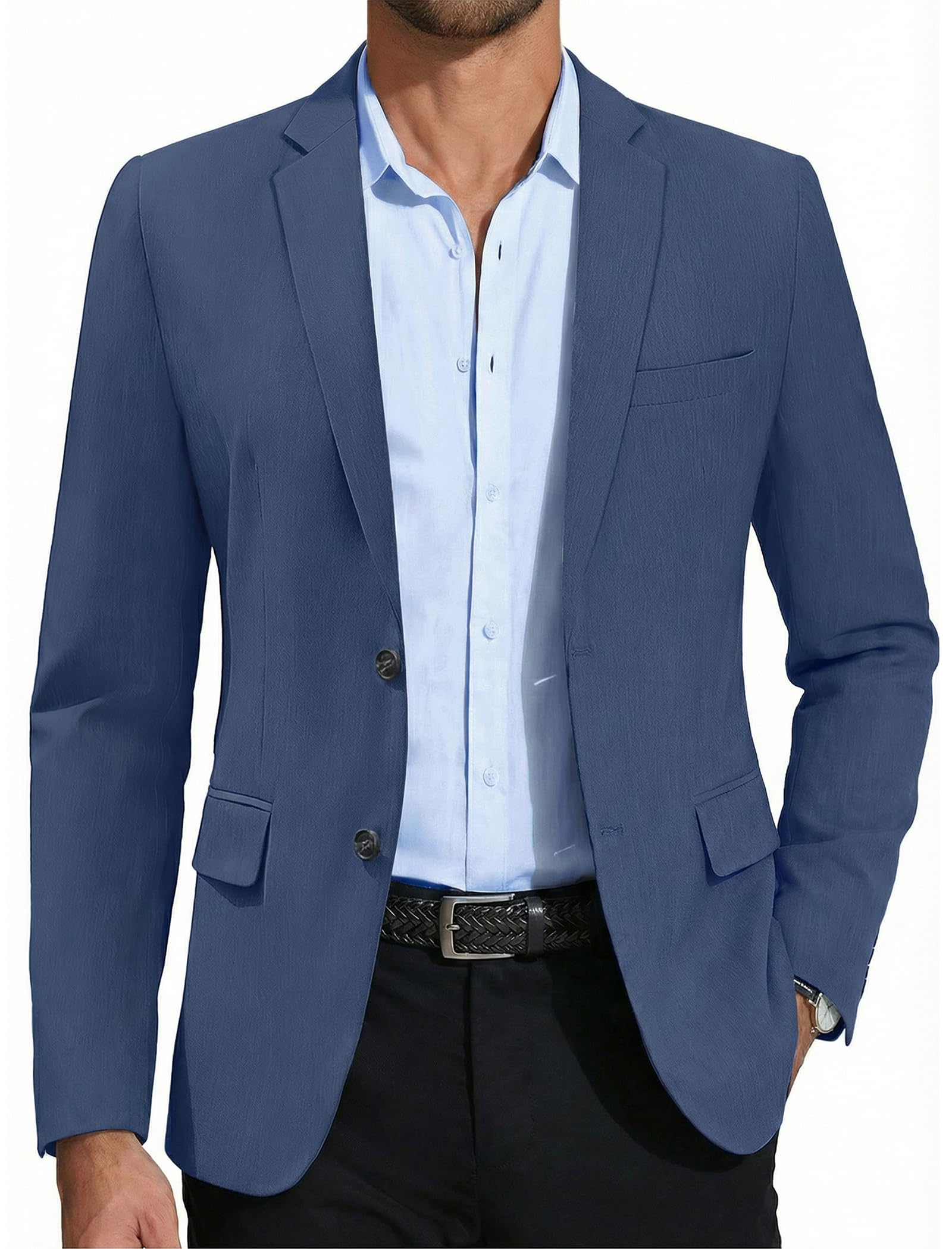 Blazer décontracté pour homme COOFANDY bleu marine en taille S - 8