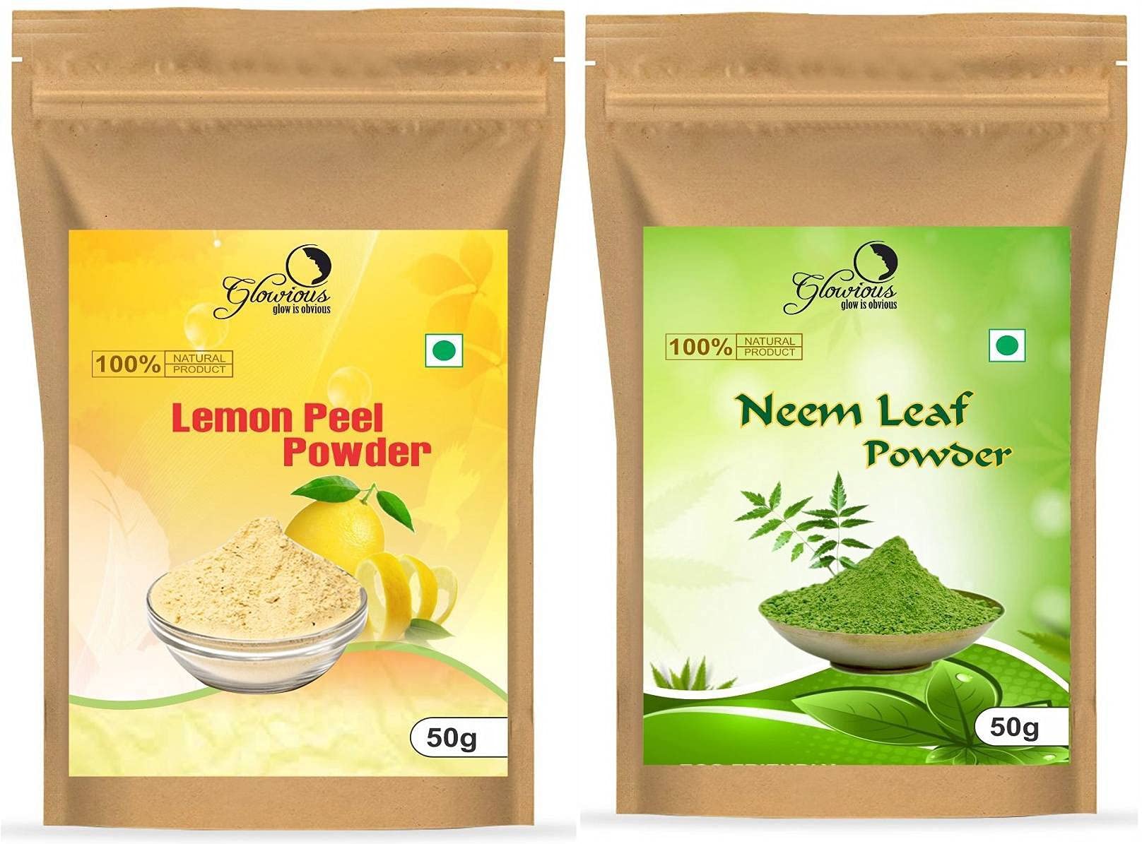 Combo Pack of 2 Pure & Natural Neem Leaf Powder & Lemon Peel Powder For Face & Skin, 100gms(50gX2)-picture-18