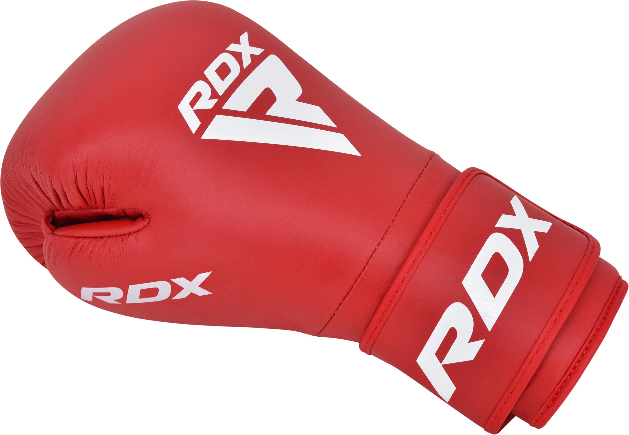 RDX Guantoni da Boxe IBA per Competizioni Amatoriali, Boxing Gloves | In Pelle Bovina con Imbottitura Quadro Dome 5, Guantoni da Boxe Uomo e Donna per Boxe, Sparring e Allenamento