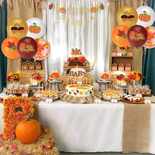 Miniatura 5 de Globos de calabaza pequeña, decoración de fiesta de calabaza, globos de otoño de hoja de arce, globos de calabaza, globos de Acción de Gracias,