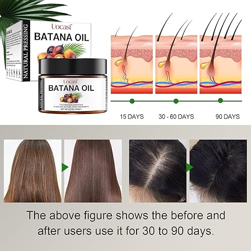 Miniatura 5 de Aceite de batana crudo para el crecimiento del cabello (4.2 onzas), 100% puro y natural sin refinar, evita la pérdida de cabello y promueve el