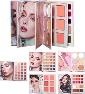 Fashion Book Style Makeup Palette Women's Cosmetic Pallet | Long-Lasting Highlighter for College Students Travelers Beginners Professionals Daily Routine Parties Wedding Stage
