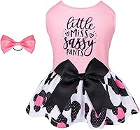 Vista 16 de CuteBone - Vestido de malla para perros, vestido de sol de Halloween para cachorros, atuendo para mascotas, moda de verano para perros pequeños