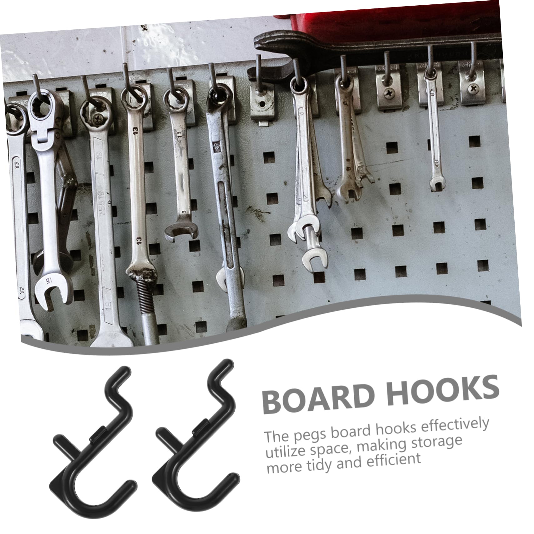 FELTECHELECTR 20pcs Heavy Duty Plastic Pegboard Hooks Garage Hanging Hooks Pegboard Tool Holder