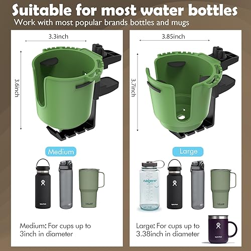 Miniatura 5 de Portavasos de escritorio mejorado 2 en 1, antiderrames para botellas de agua, sillas de ruedas, estaciones de trabajo, accesorios de escritorio para