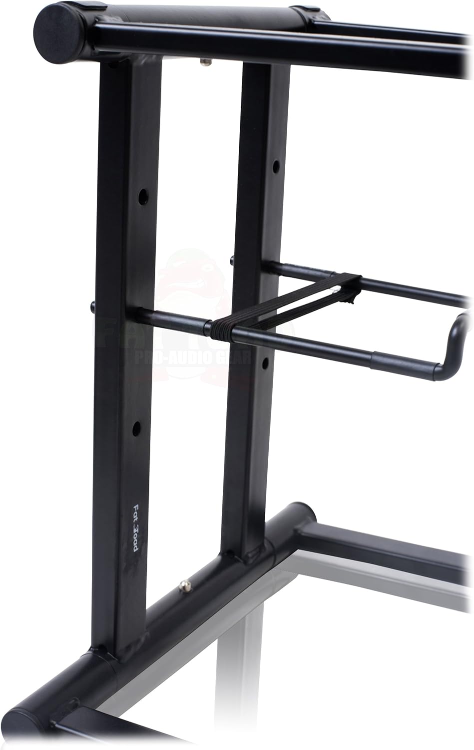 Fat Toad Folding DJ Laptop Stand (QuickNEST Series) with Sub-Tray Shelf – TableTop Rack For Mixer, iPad, Controller, Tablet, Stage Booth or Studio Use